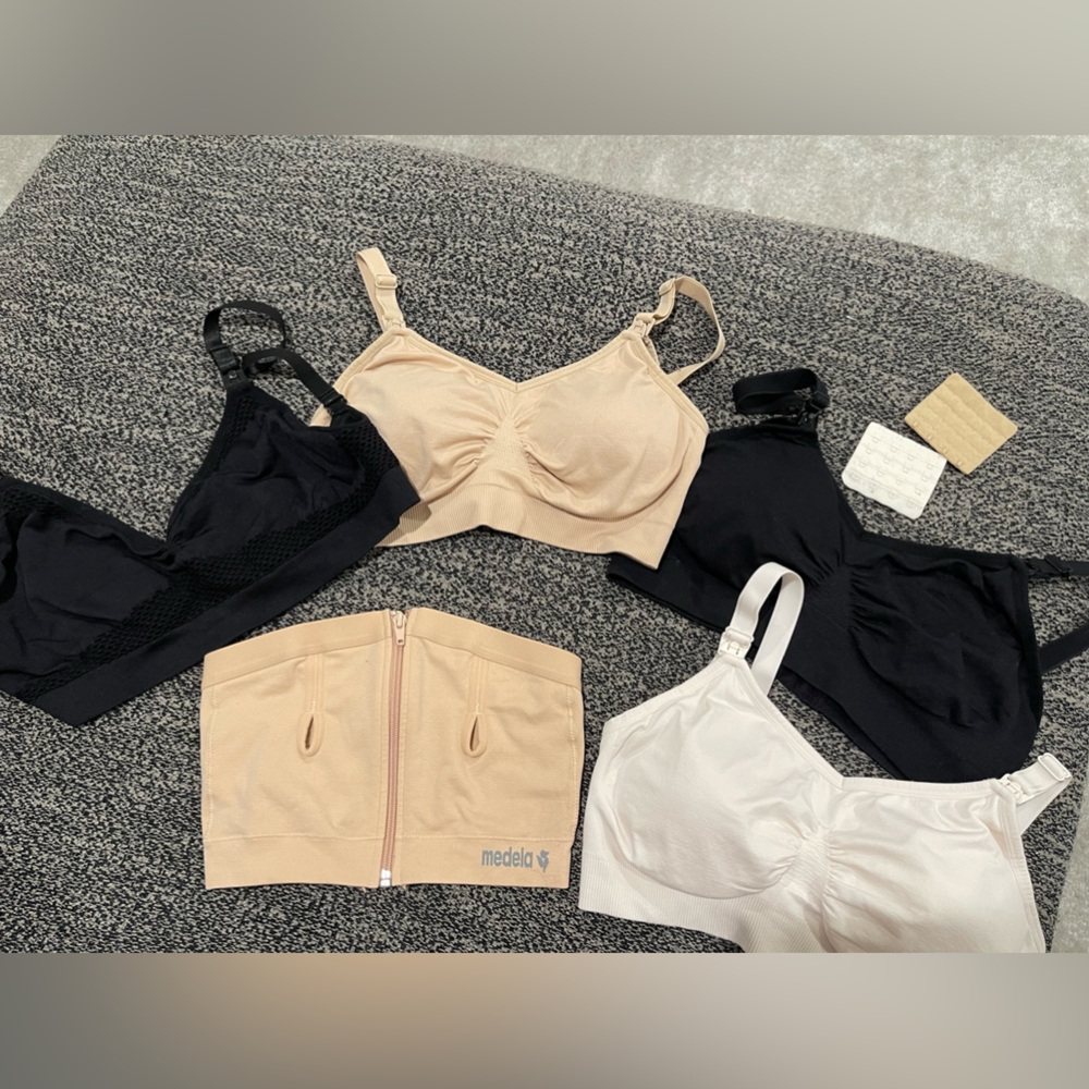 Bundle of Medela and Amazon nursing bras